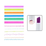 Маркер текстовыделитель, двусторонний, Basir, с роликовым штампом, серия "фрукты", 4 мм, 6 цветов