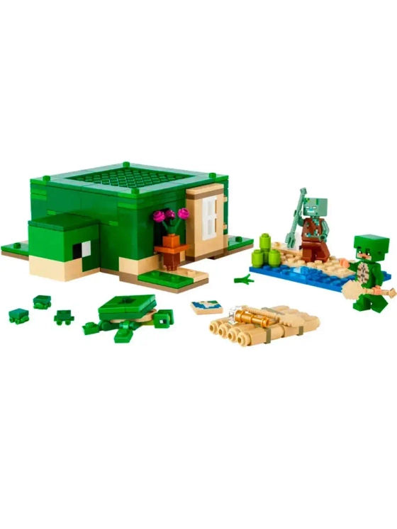 Лего Майнкрафт Черепаховый пляжный домик Minecraft