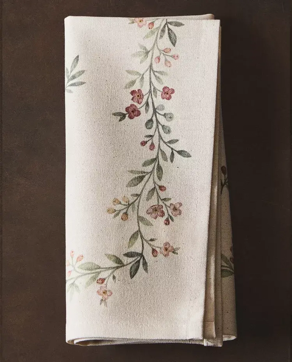 ZARA HOME ХЛОПКОВАЯ САЛФЕТКА С ПРИНТОМ (НАБОР ИЗ 2 ШТ.), ЗЕЛЕНЫЙ