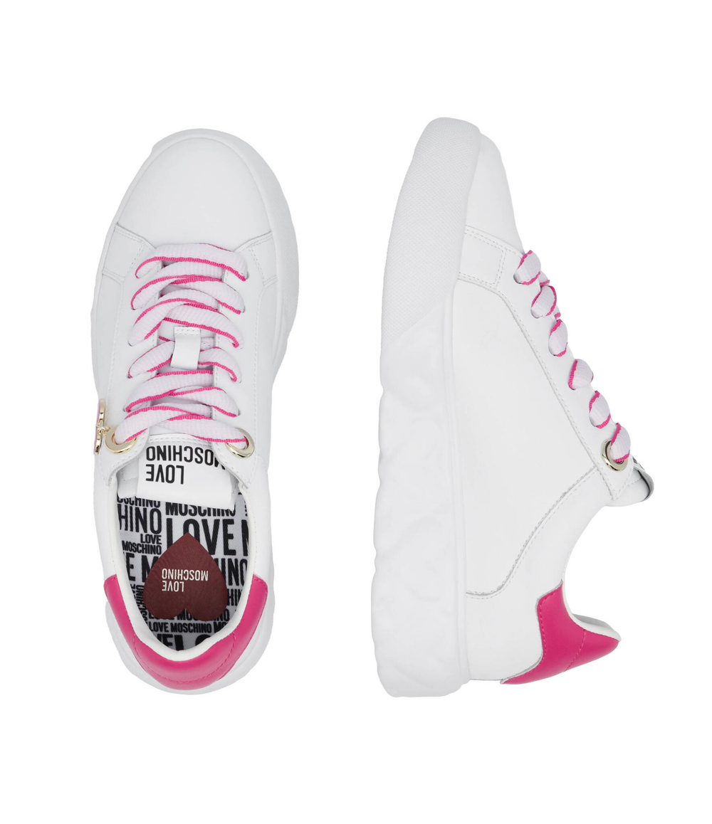 Кожаные кроссовки heart45 Love Moschino - белый(JA15564G0IIA1)