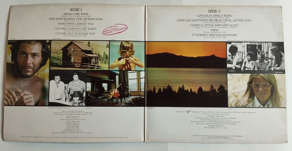 Винтажная виниловая пластинка LP Paul Anka (Holland 1974)