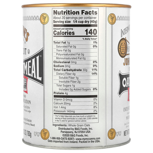 McCann's Irish Oatmeal, Steel Cut Irish Oatmeal®, 793 г (28 унций)