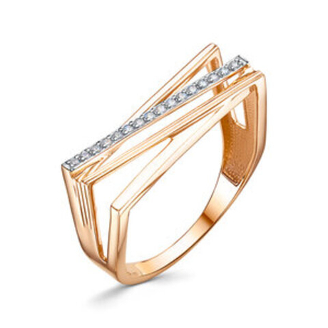 Кольцо из золота с фианитами