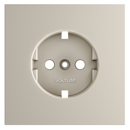 Накладка для розетки с заземлением, (кашемир) Voltum S70 VLS000603