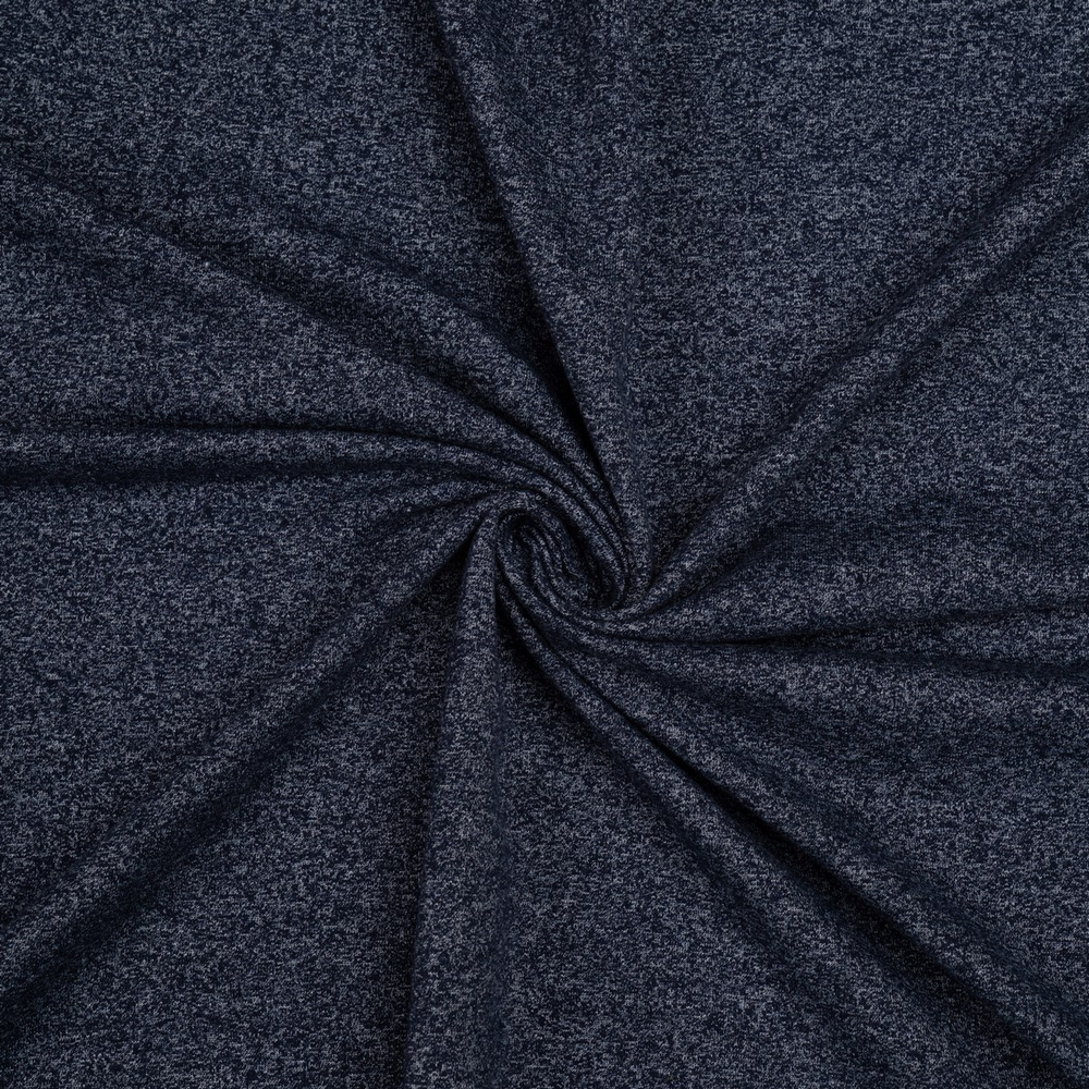 Футер 2-х нит., 56% Хлопок, 36% ПЭ, 8% ПУ(эластан), 230 гр/м2, т.синий/белый (3379/2)