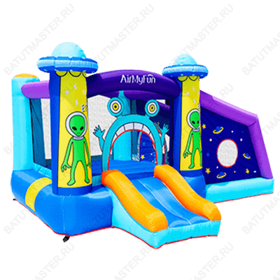 Батут для детей на дачу "Космос" 3,35*2,65*1,85 м