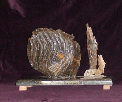 Зуб мамонта "Ископаемая рыба" / Mammoth tooth "Fossil fish"