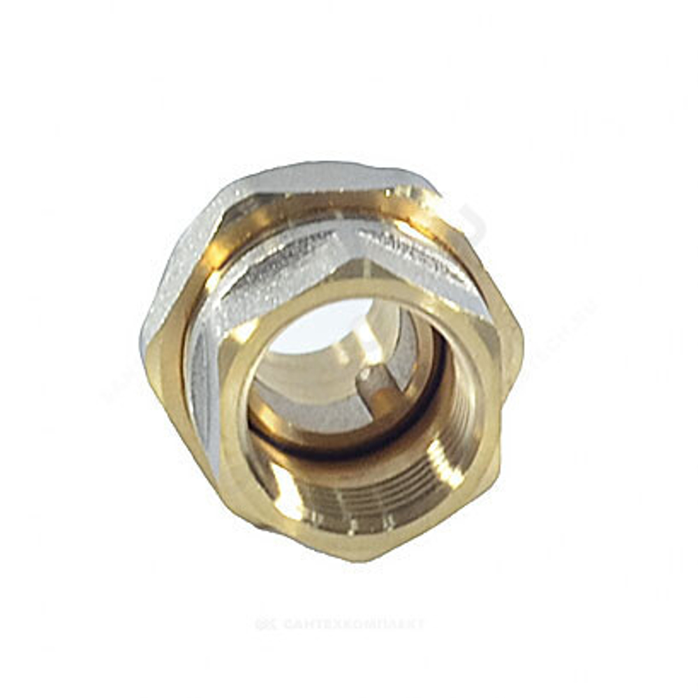 Соединитель латунь никель американка Ду 15 (1/2") прямой ВР/НР 9013 ГОСТ 32585-2013 Aquasfera 9013-01