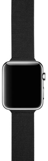 Ремешок миланская петля moonfish для Apple watch - 42/44/45/49 мм, черный