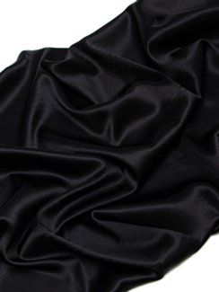 Шелк натуральный с эластаном, Италия, черный