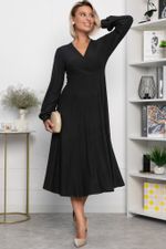 Платье трикотажное Эхо лета (черное) П14366-1М LT Collection