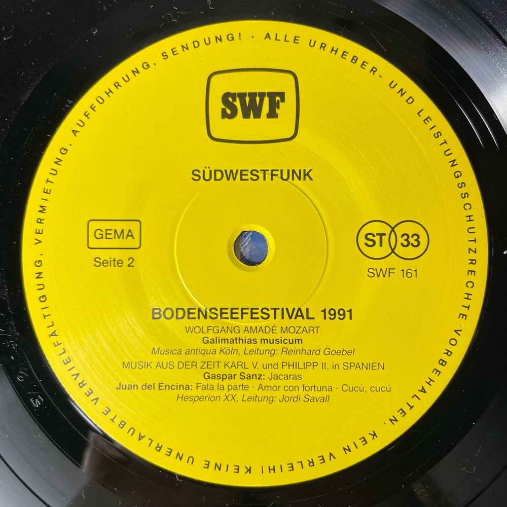 Винтажная виниловая пластинка LP Сборник Bodensee Festival 1991 Фестиваль на Боденском Озере (Германия 1991)