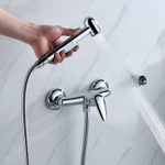 СМЕСИТЕЛЬ НАСТЕННЫЙ С ГИГИЕНИЧЕСКИМ ДУШЕМ ХРОМ LM3318C ПРАМЭН