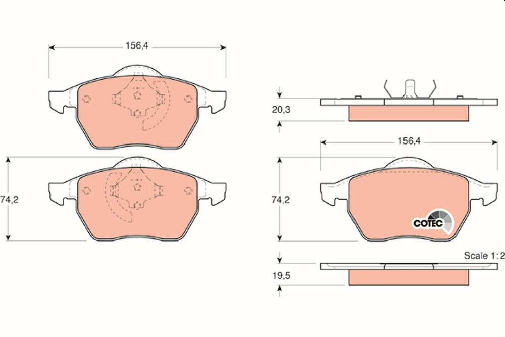 TRW - GDB1376-TRW - Brake Pad Set, disc brake