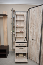 Тумба с зеркалом Клео Дуб Юкон/Ателье темное