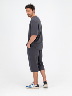 Костюм хлопковый с шортами. Графит