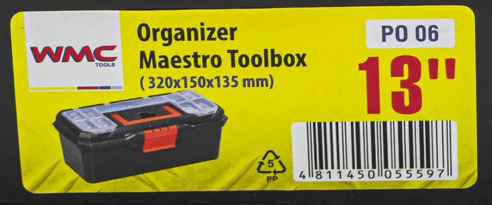Ящик пластмассовый 13'', 320x150x135мм WMC TOOLS WMC-PO.06