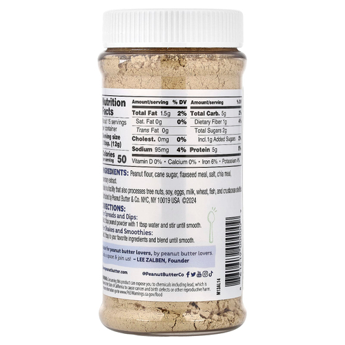 Peanut Butter & Co., арахисовый протеиновый порошок, лен и чиа, 184 г (6,5 унции)