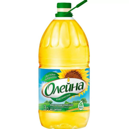 Масло подсолнечное Олейна 3 л