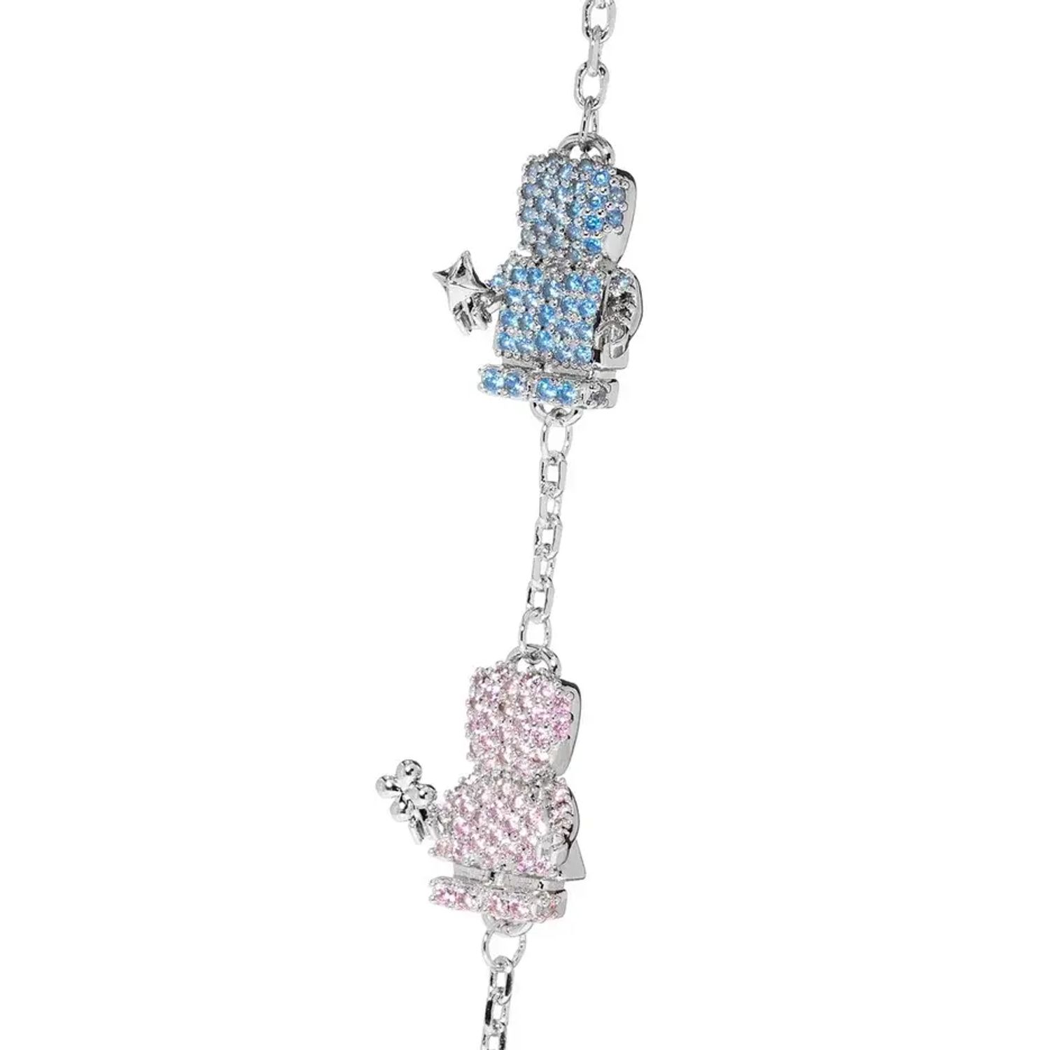 Браслет Silver Precious Bracelet Boy & Girl - Blue + Pink