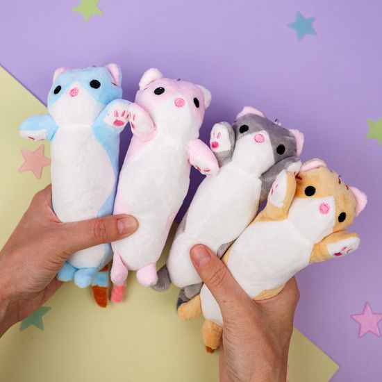 Мягкий брелок «Обнимашки от котейки» 16 см (ассортимент)