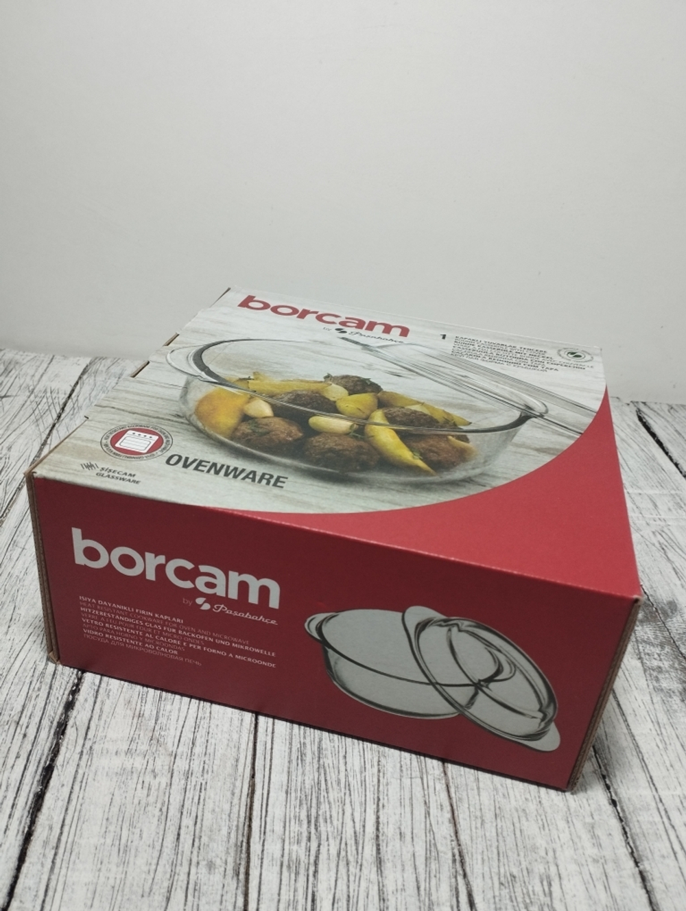 Кастрюля БОРКАМ круглая стекл кр 1,45л 59023