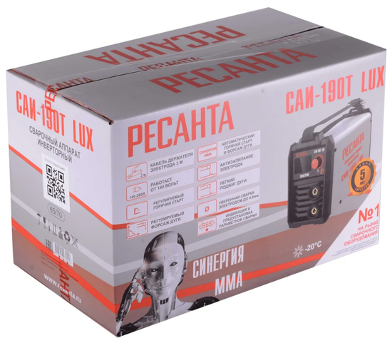 Сварочный инвертор "РЕСАНТА" САИ-190Т LUX