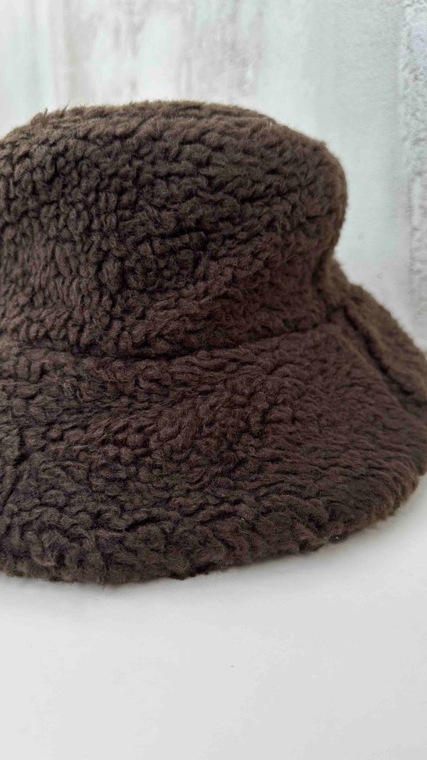 Панама теплая темно-коричневая - фото 2