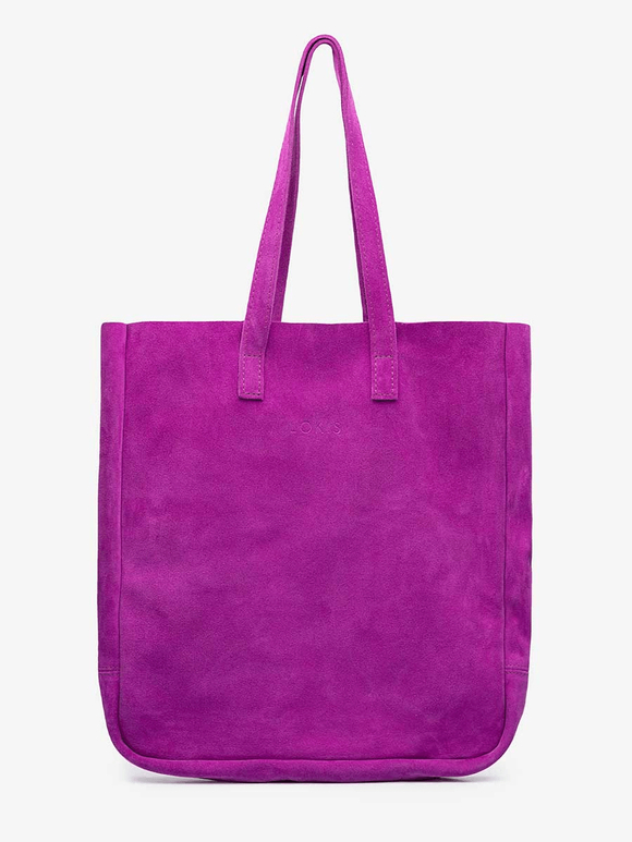 сумка шоппер фуксия замша