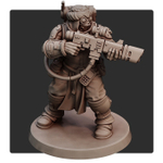 Astra Militarum Tallarn Desert Raiders Талларнский Гвардеец с хэллганом  миниатюра для AOS,Waha, Настольная игра, НРИ, Варгейм, РПГ
