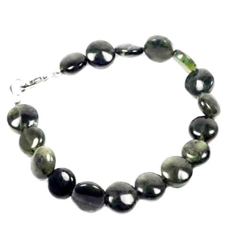 Браслет "Драже 10" нефрит темный