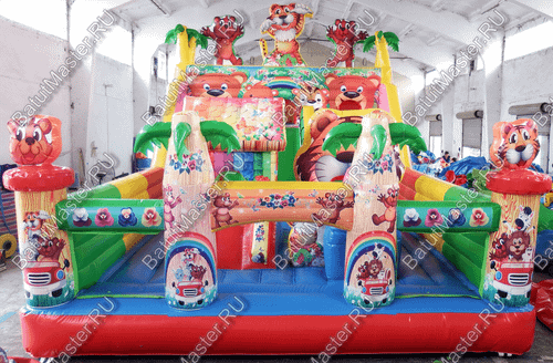 Коммерческий батут "В погоне за медведем 3" 10*6*5 м
