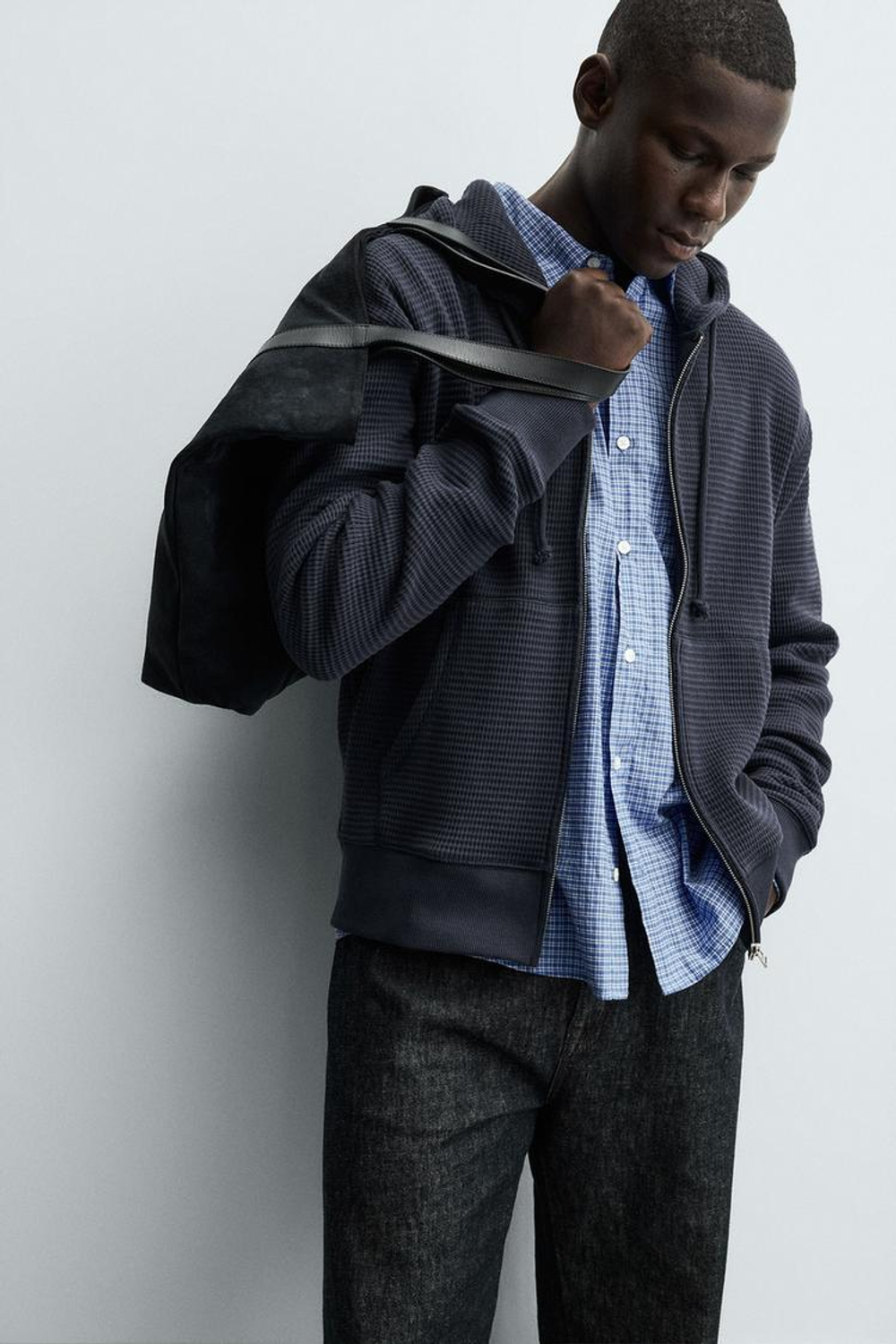 ZARA ТОЛСТОВКА НА МОЛНИИ, СИНИЙ