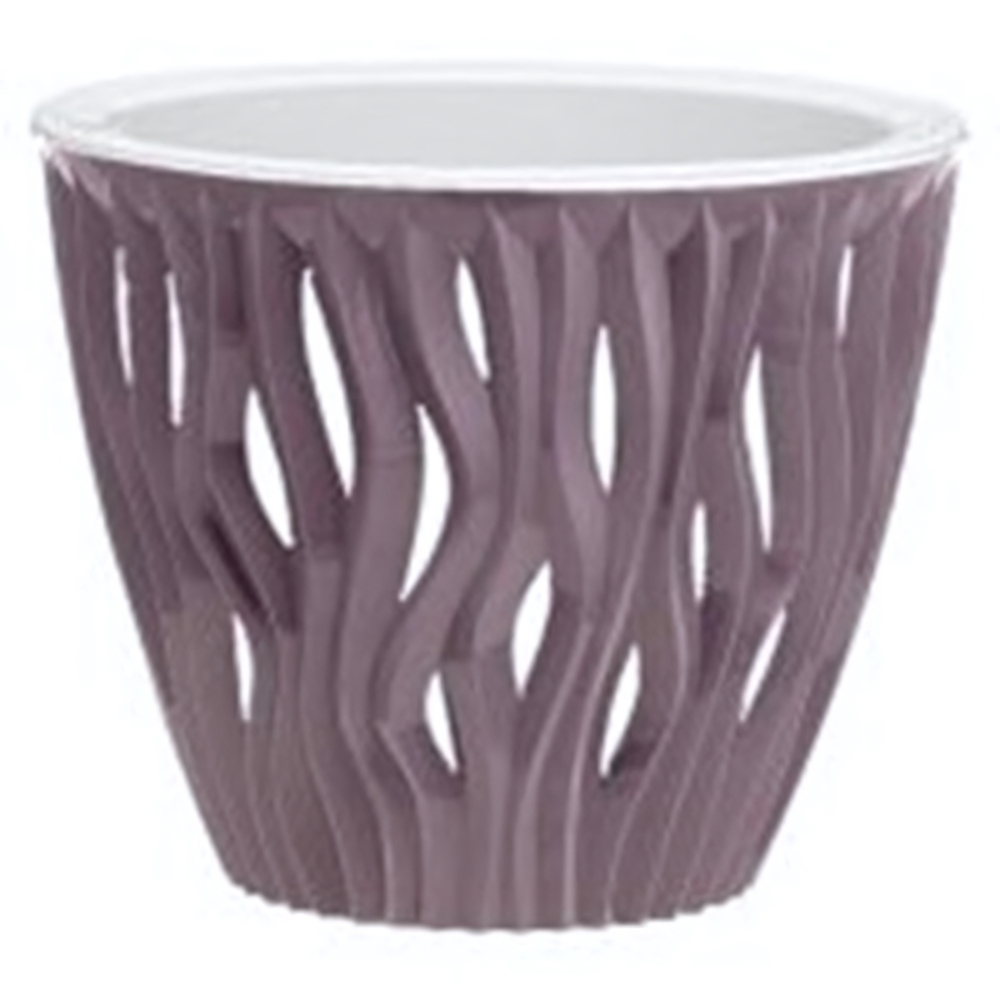 Кашпо для цветов пластиковое 3л d-19,5см «Вдохновение» Пыльная роза