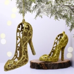 Подвеска «Туфли» 10 см (набор 2 шт), золото