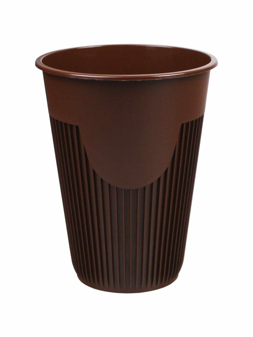 СТАКАН ПЛАСТ. ДЛЯ ГОРЯЧИХ НАПИТКОВ ВЗЛП 350 МЛ. КОР.КРАФТ.ПРОЗ.ЧЕРН. 10\200 ШТ.