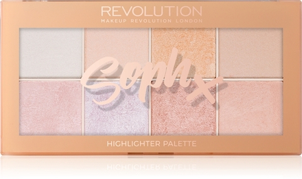 Makeup Revolution Soph X - палитра хайлайтеров, 16 g
