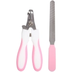 Набор для груминга «Великолепный Бро», когтерез и пилка, цвет белый/розовый (блистер U)