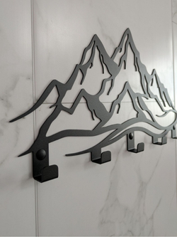 Вешалка настенная Горы, черная