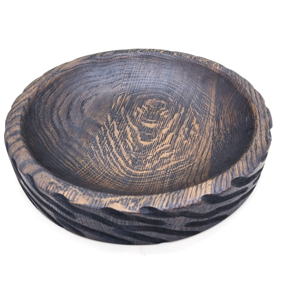 Миска для подачи; темный дуб;D=260,H=45мм.