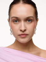 Серьги "Whale Amour" silver розовый кварц