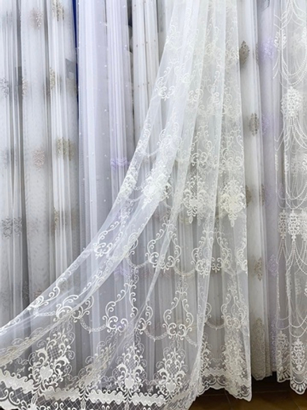 Тюль арт. 7782, цвет кремовый (высота 280 см, Турция)