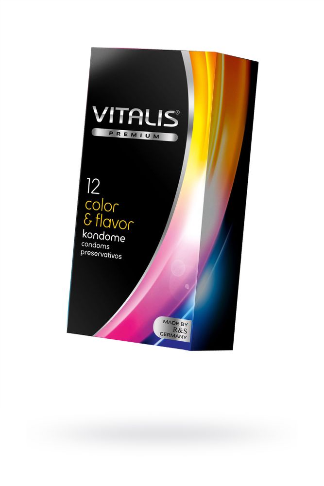 Презервативы Vitalis Premium цветные ароматизированные, 12 шт