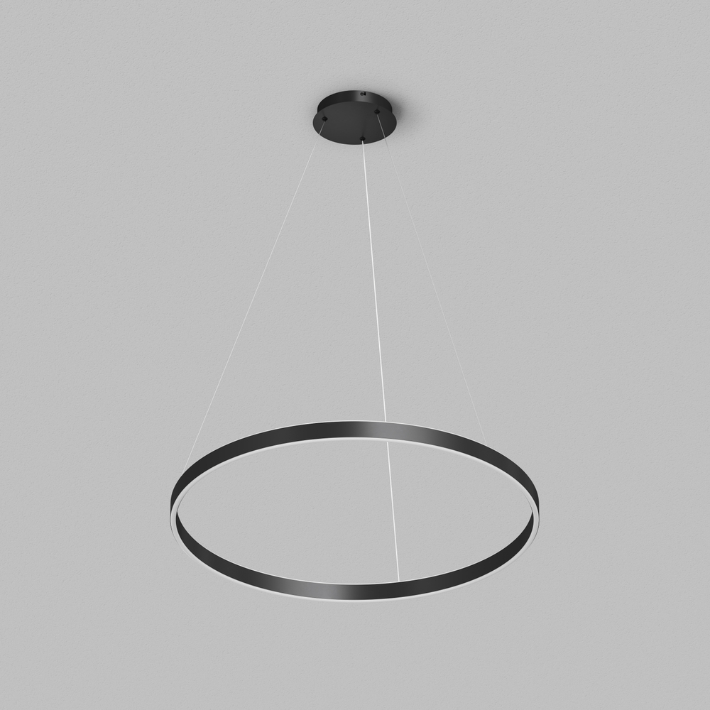 Светильник подвесной RAYDIA, 60 Вт, 3000–4000К, ?800?1500 мм, металл+акрил, черный, свет вверх/вниз