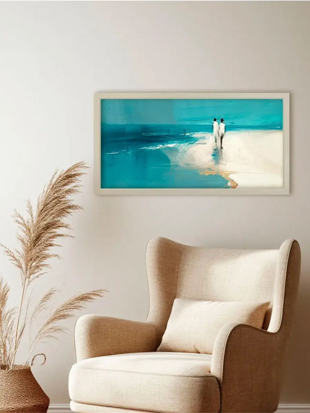 Картина на натуральном холсте настенная интерьерная 33*63 см