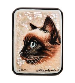 Народные промыслы ШК-55/168-A Шкатулка «Котик» исп. Лидяева