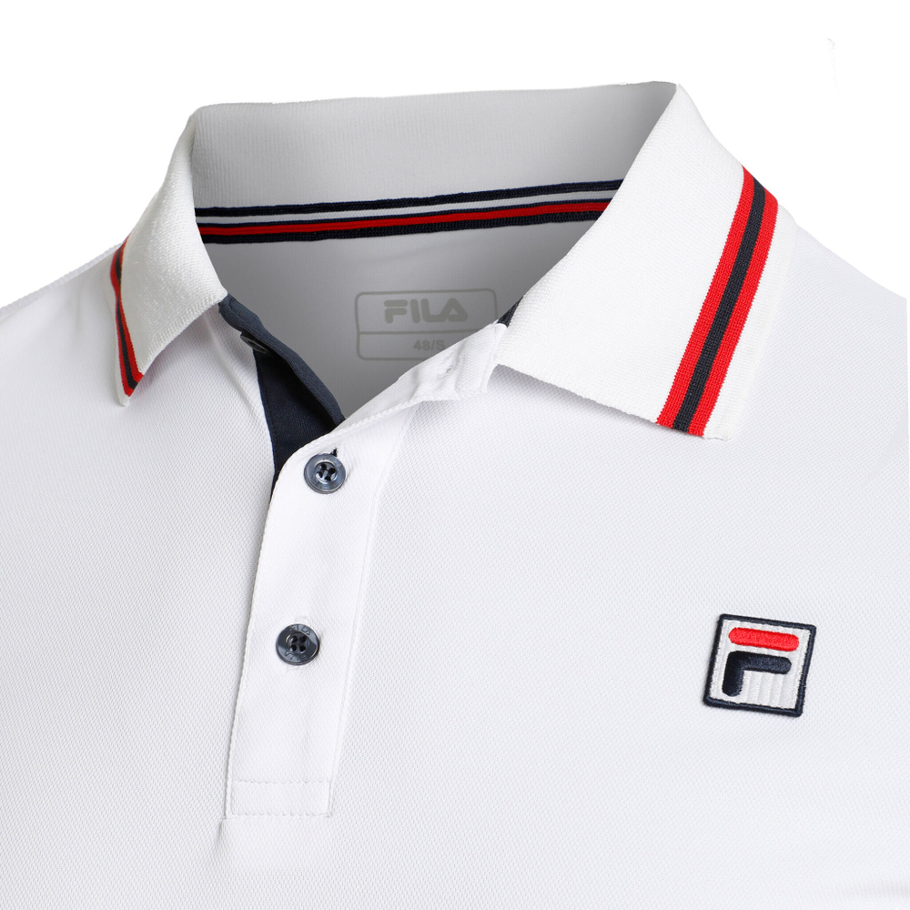 Мужское теннисное поло Fila Core Button Piro Polo Men - White, Red