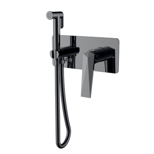 Boheme Гигиеническая лейка со смесителем VENTURO Shine Gun Metall