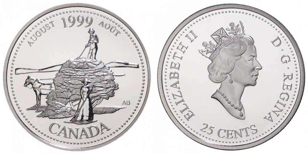 Канада 25 центов, 1999 Август 1999, Дух первооткрывателей