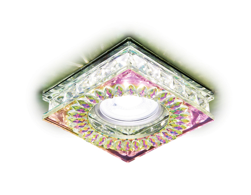 Встраиваемый точечный светильник со светодиодной лентой S251 PR хром/перламутровый хрусталь/MR16+3W(LED WHITE)